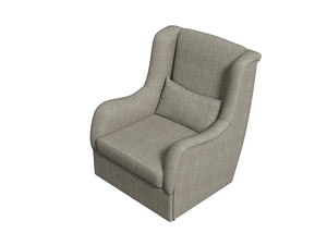 SWANK Grey Swivel Chair