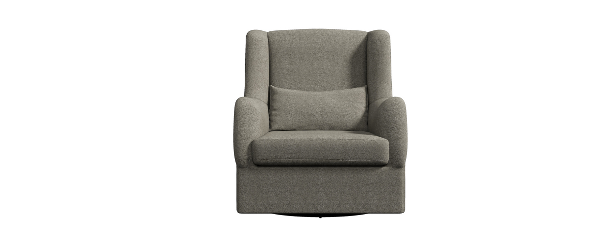 SWANK Grey Swivel Chair