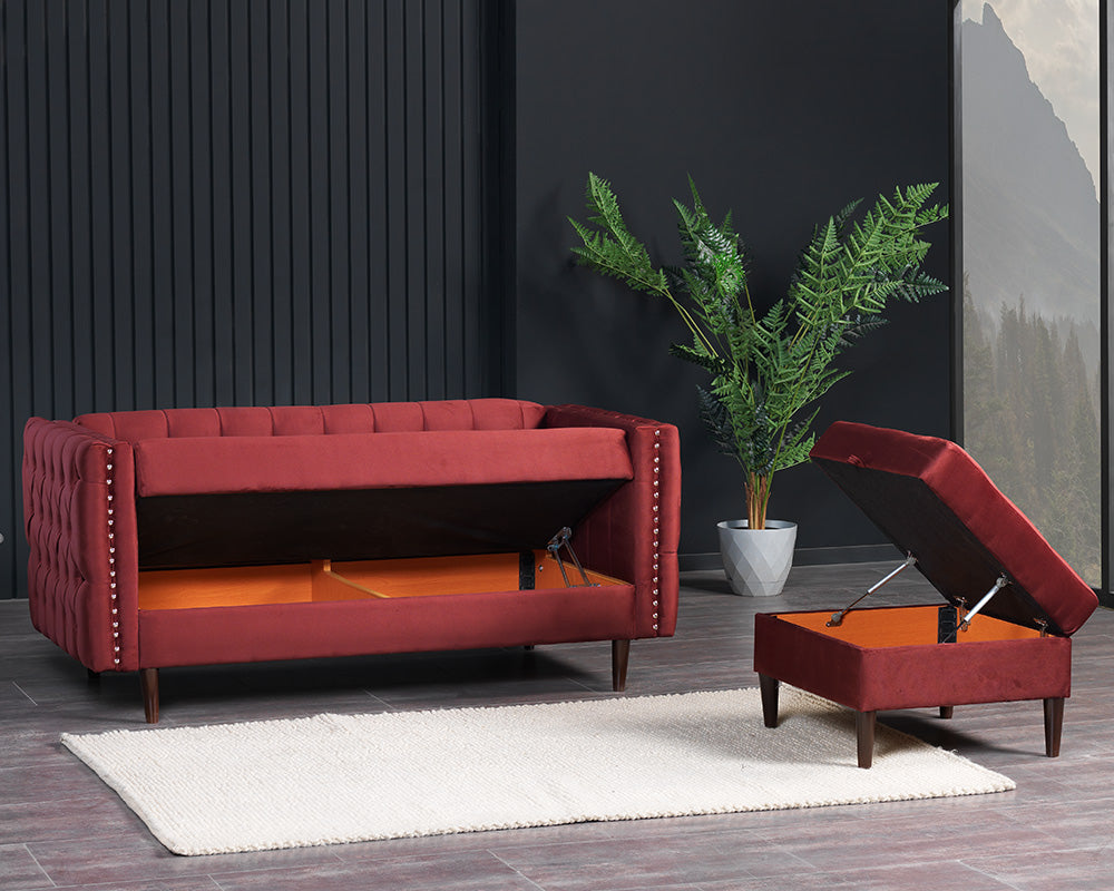 APARTMENT Burgundy Sofa